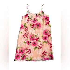 Three Eighty Two Floral Pink and Green Sleeveless Dress sz XS nwt, 016